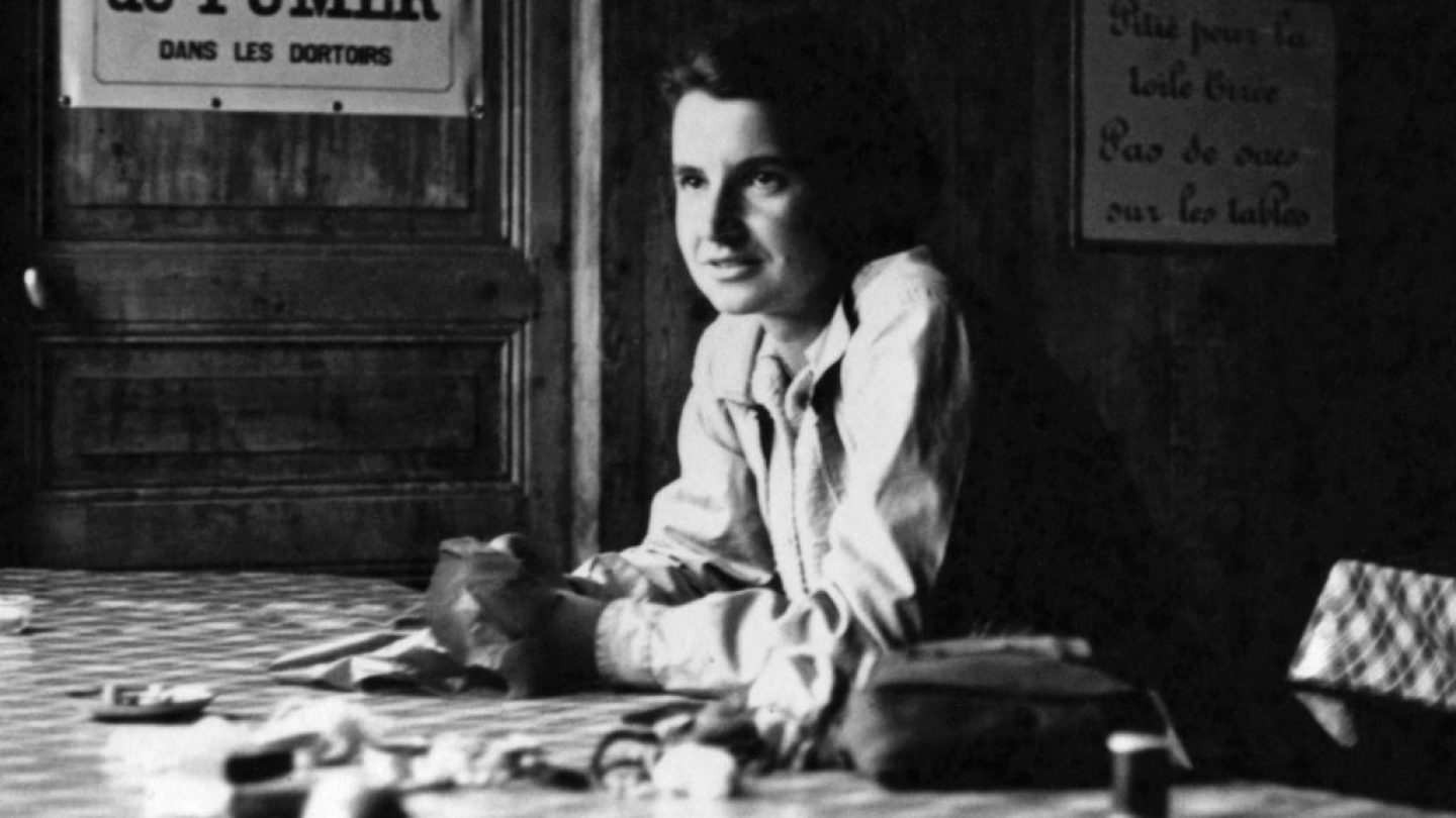 An old black and white photo of a woman.